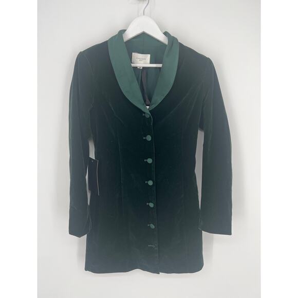 TUCKERNUCK Pomander Place Dark Green Velvet Stacie Dress NWT Size 4 - Picture 12 of 13